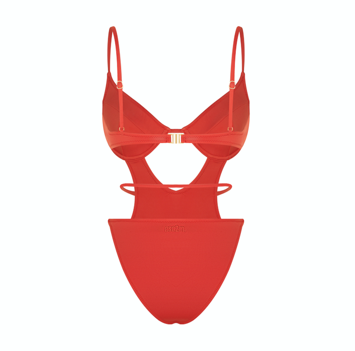ESC2M Hippolyta Women's Sunset Orange Underwire Swimsuit