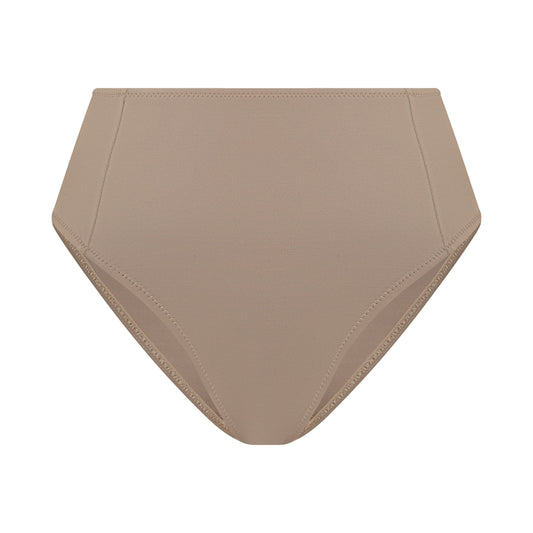 Helena High-Waisted Bikini Bottom Beige