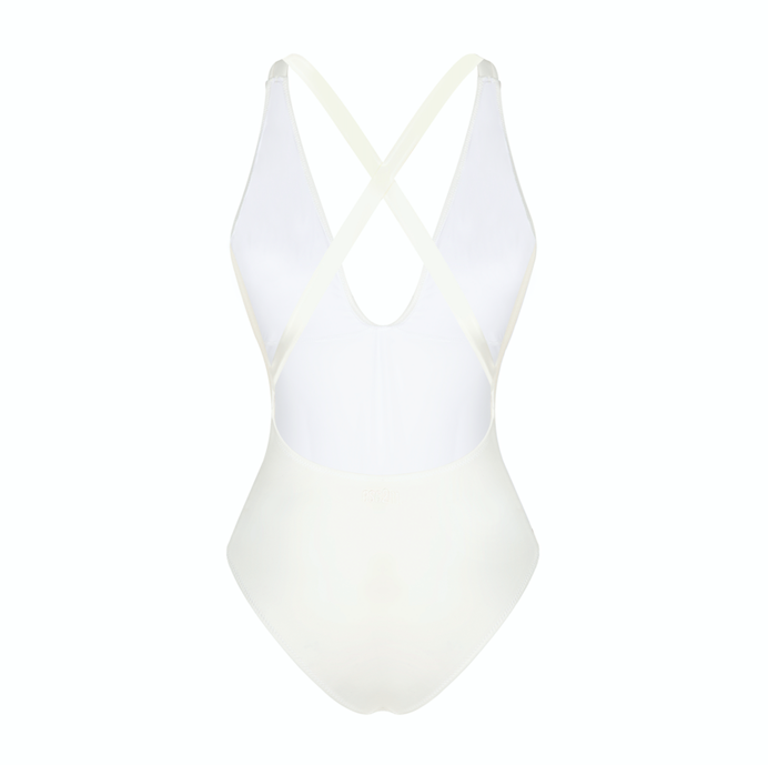 ESC2M Titania Women's Coconut Ecru V-Neck Cross-Back Swimsuit